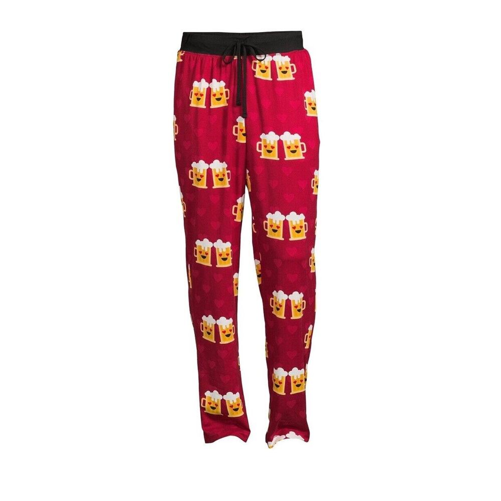 Valentine's Day Men's Beer Mugs Match Made Sleep Pajama Pants Large 36-38